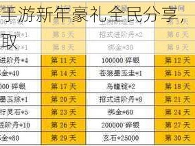 九阴真经手游新年豪礼全民分享，免费大礼包等你领取