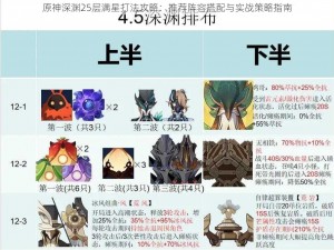 原神深渊25层满星打法攻略：推荐阵容搭配与实战策略指南