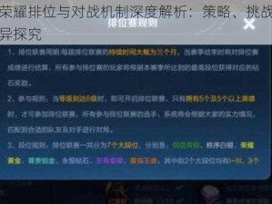 王者荣耀排位与对战机制深度解析：策略、挑战与核心差异探究