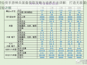 梦想仙侠手游神兵装备获取攻略与培养方法详解：打造无敌装备助力冒险之旅