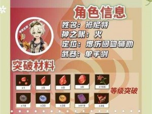 原神副C角色班尼特主词条及天赋加点推荐攻略：打造最强辅助战斗配置