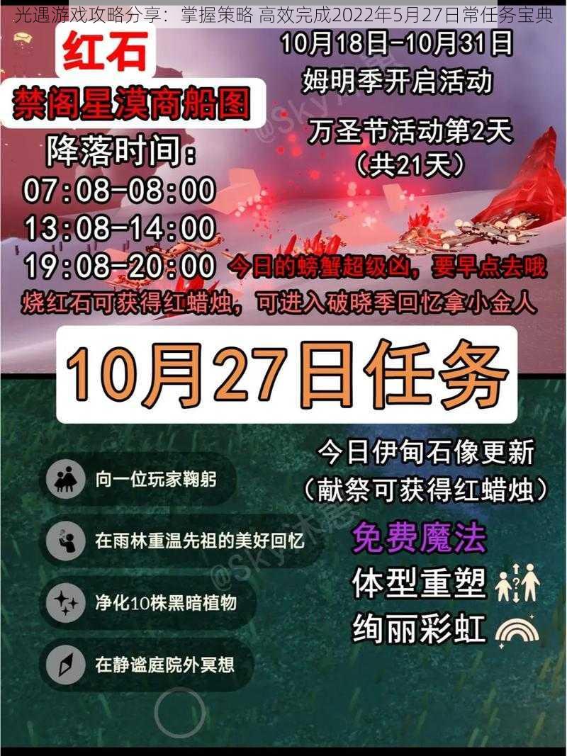 光遇游戏攻略分享：掌握策略 高效完成2022年5月27日常任务宝典