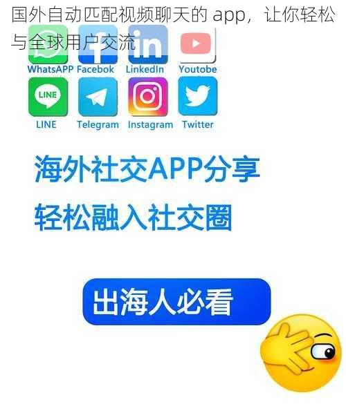 国外自动匹配视频聊天的 app，让你轻松与全球用户交流