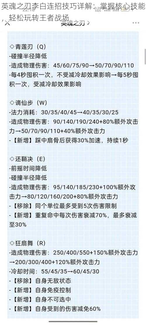 英魂之刃李白连招技巧详解：掌握核心技能，轻松玩转王者战场