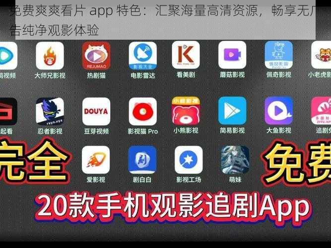 免费爽爽看片 app 特色：汇聚海量高清资源，畅享无广告纯净观影体验