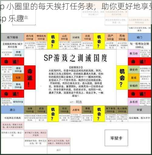 sp 小圈里的每天挨打任务表，助你更好地享受 sp 乐趣