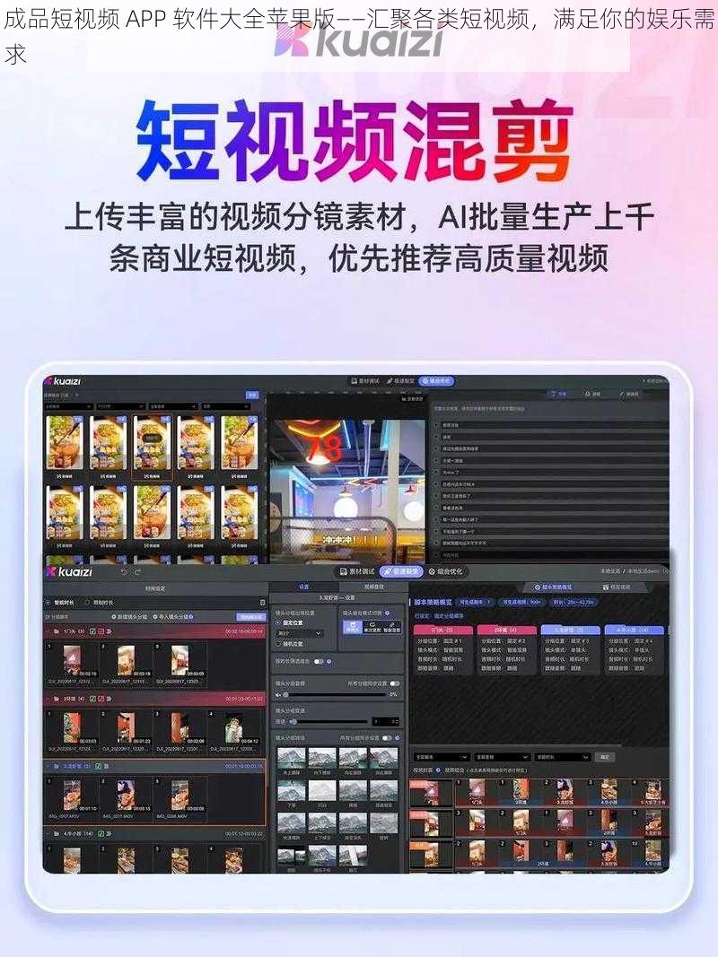 成品短视频 APP 软件大全苹果版——汇聚各类短视频，满足你的娱乐需求