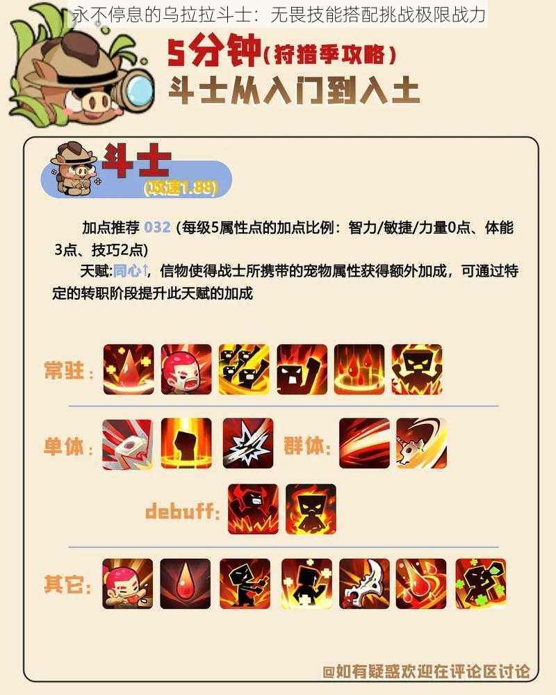 永不停息的乌拉拉斗士：无畏技能搭配挑战极限战力