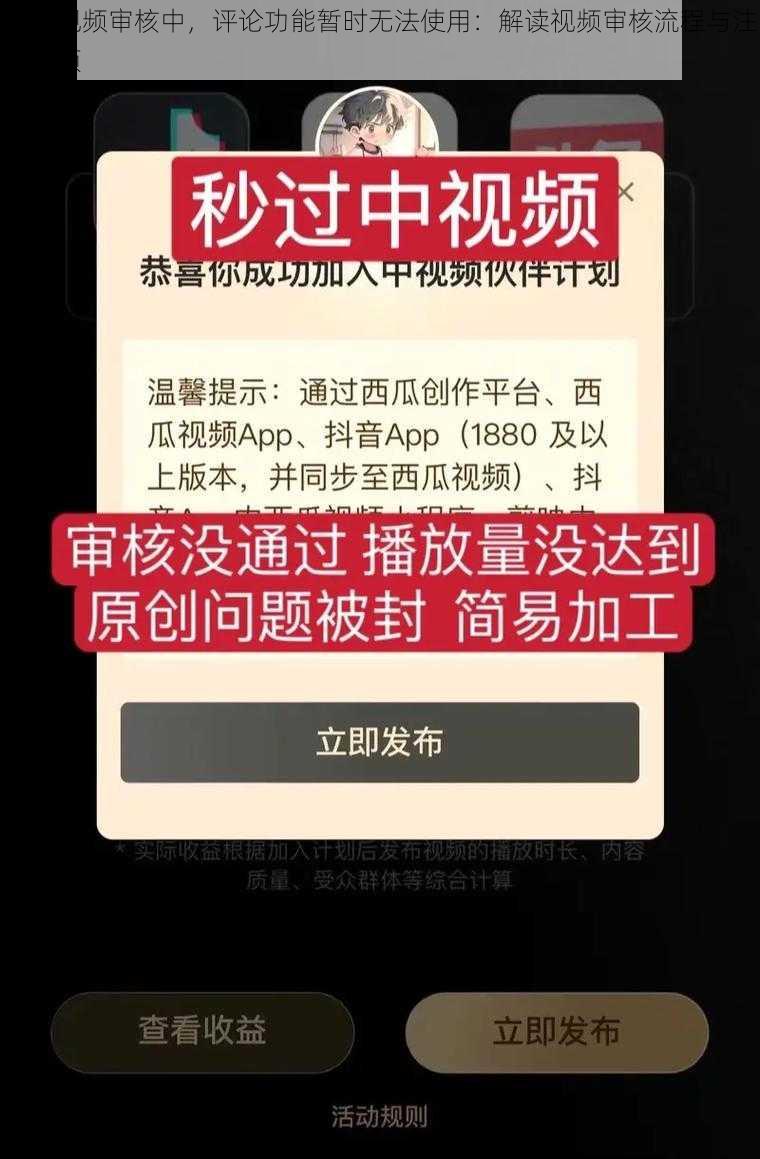 抖音视频审核中，评论功能暂时无法使用：解读视频审核流程与注意事项