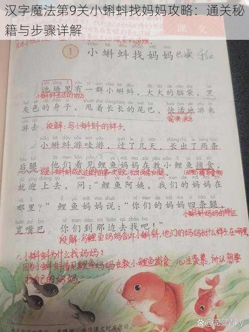 汉字魔法第9关小蝌蚪找妈妈攻略：通关秘籍与步骤详解