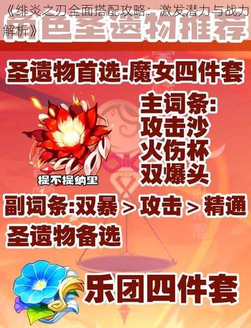 《绯炎之刃全面搭配攻略：激发潜力与战力解析》