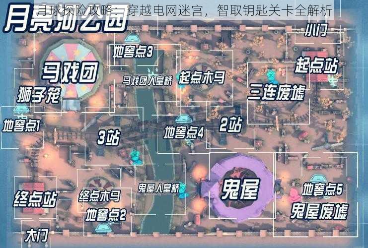 月球探险攻略：穿越电网迷宫，智取钥匙关卡全解析