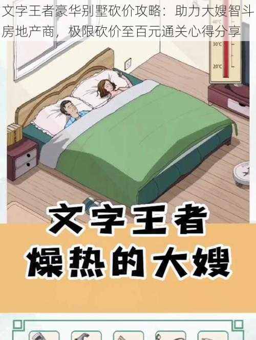 文字王者豪华别墅砍价攻略：助力大嫂智斗房地产商，极限砍价至百元通关心得分享