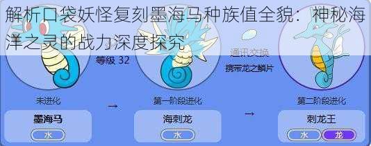 解析口袋妖怪复刻墨海马种族值全貌：神秘海洋之灵的战力深度探究