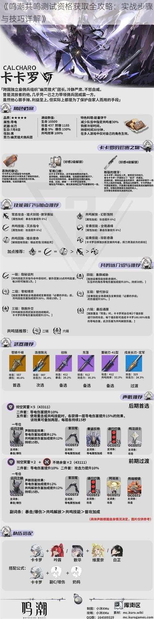 《鸣潮共鸣测试资格获取全攻略：实战步骤与技巧详解》