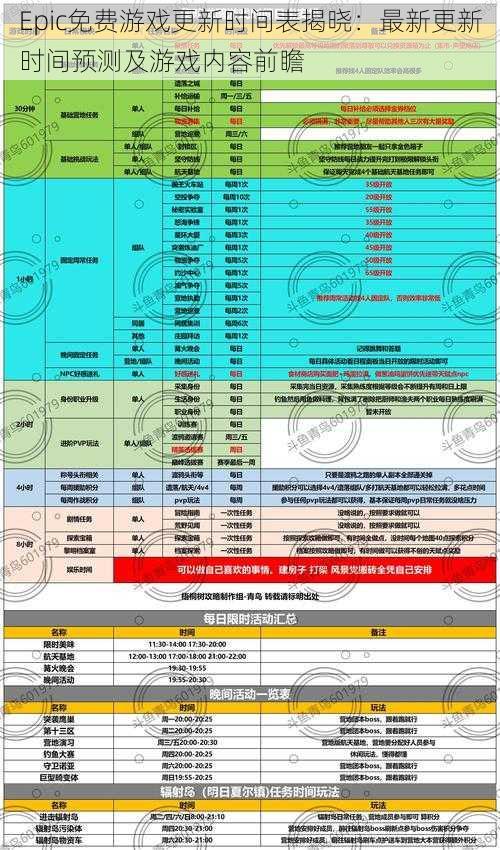 Epic免费游戏更新时间表揭晓：最新更新时间预测及游戏内容前瞻